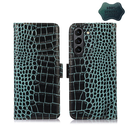 Crocodile Top Layer Cowhide Leather Phone Case, For Alcatel 1B 2022, For Nokia X100, For OPPO Reno7 4G Global/F21 Pro 4G, For Xiaomi Redmi 10A / 9C, For Samsung Galaxy F23 5G / M23, For Samsung Galaxy M33 5G, For Samsung Galaxy M53 5G                  ...