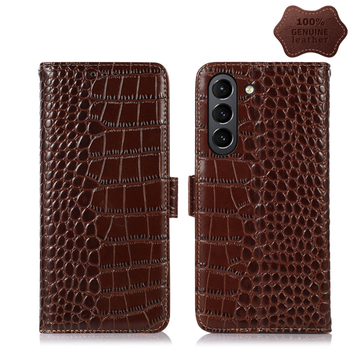 Crocodile Top Layer Cowhide Leather Phone Case, For Alcatel 1B 2022, For Nokia X100, For OPPO Reno7 4G Global/F21 Pro 4G, For Xiaomi Redmi 10A / 9C, For Samsung Galaxy F23 5G / M23, For Samsung Galaxy M33 5G, For Samsung Galaxy M53 5G                  ...
