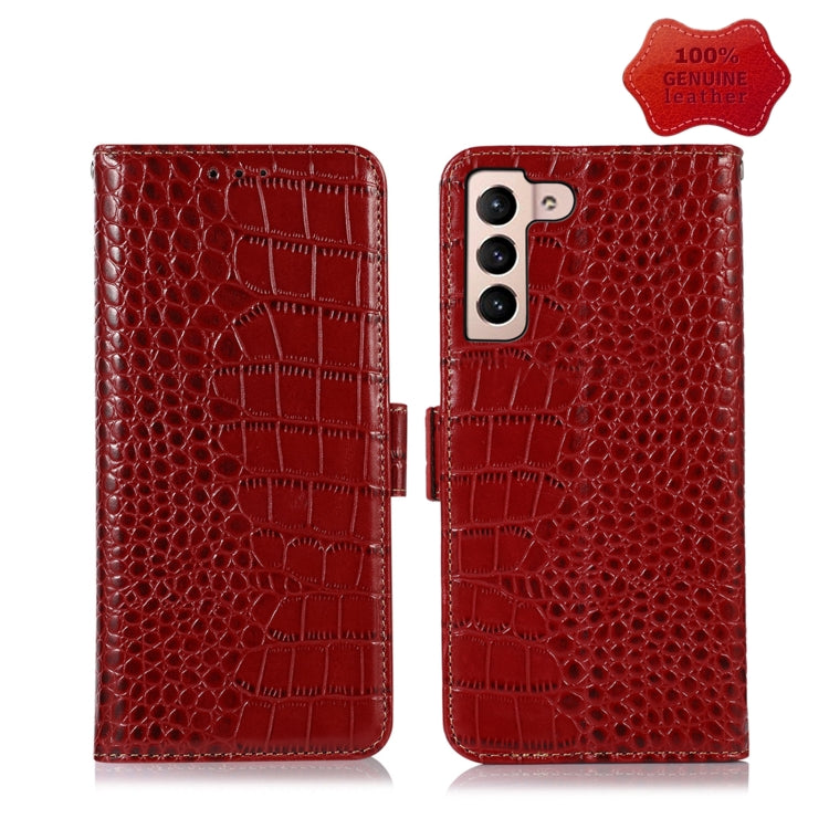 Crocodile Top Layer Cowhide Leather Phone Case, For Alcatel 1B 2022, For Nokia X100, For OPPO Reno7 4G Global/F21 Pro 4G, For Xiaomi Redmi 10A / 9C, For Samsung Galaxy F23 5G / M23, For Samsung Galaxy M33 5G, For Samsung Galaxy M53 5G                  ...