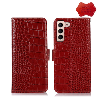 Crocodile Top Layer Cowhide Leather Phone Case, For Alcatel 1B 2022, For Nokia X100, For OPPO Reno7 4G Global/F21 Pro 4G, For Xiaomi Redmi 10A / 9C, For Samsung Galaxy F23 5G / M23, For Samsung Galaxy M33 5G, For Samsung Galaxy M53 5G                  ...