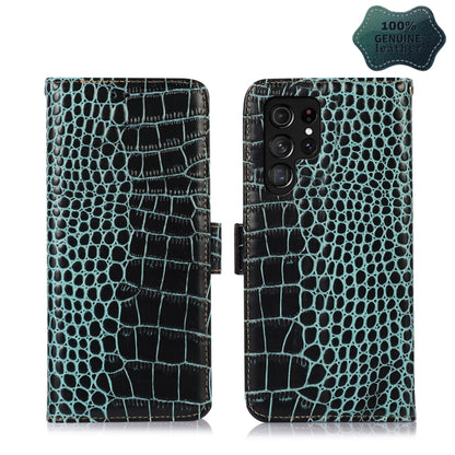 Crocodile Top Layer Cowhide Leather Phone Case, For Alcatel 1B 2022, For Nokia X100, For OPPO Reno7 4G Global/F21 Pro 4G, For Xiaomi Redmi 10A / 9C, For Samsung Galaxy F23 5G / M23, For Samsung Galaxy M33 5G, For Samsung Galaxy M53 5G                  ...