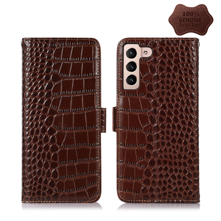 Crocodile Top Layer Cowhide Leather Phone Case, For Alcatel 1B 2022, For Nokia X100, For OPPO Reno7 4G Global/F21 Pro 4G, For Xiaomi Redmi 10A / 9C, For Samsung Galaxy F23 5G / M23, For Samsung Galaxy M33 5G, For Samsung Galaxy M53 5G                  ...