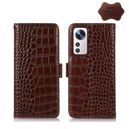 Crocodile Top Layer Cowhide Leather Phone Case, For Alcatel 1B 2022, For Nokia X100, For OPPO Reno7 4G Global/F21 Pro 4G, For Xiaomi Redmi 10A / 9C, For Samsung Galaxy F23 5G / M23, For Samsung Galaxy M33 5G, For Samsung Galaxy M53 5G                  ...