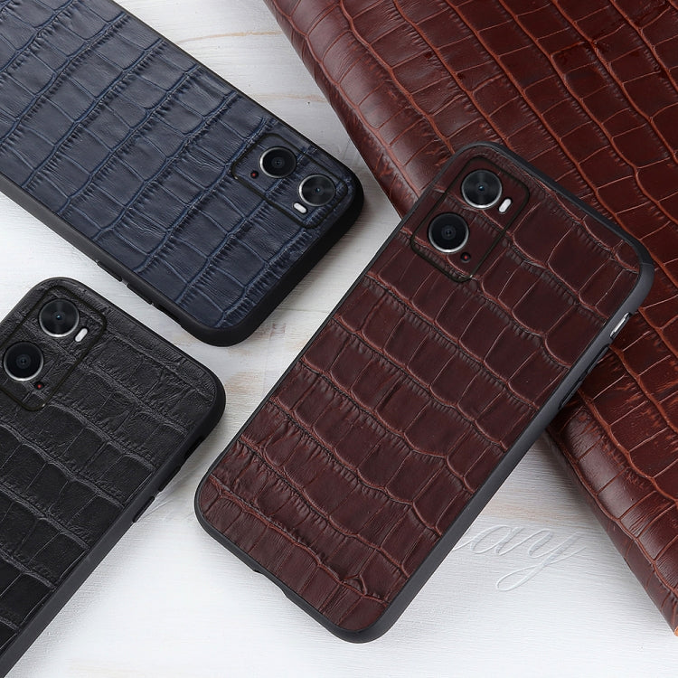 Crocodile Texture Genuine Leather Phone Case, For OPPO A16, For OPPO A76, For vivo X80 Pro, For Samsung Galaxy M33 5G