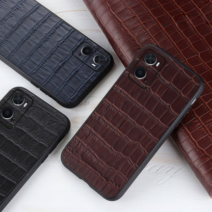 Crocodile Texture Genuine Leather Phone Case, For OPPO A16, For OPPO A76, For vivo X80 Pro, For Samsung Galaxy M33 5G