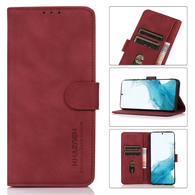 KHAZNEH Matte Texture Leather Phone Case, For Samsung Galaxy S22 5G