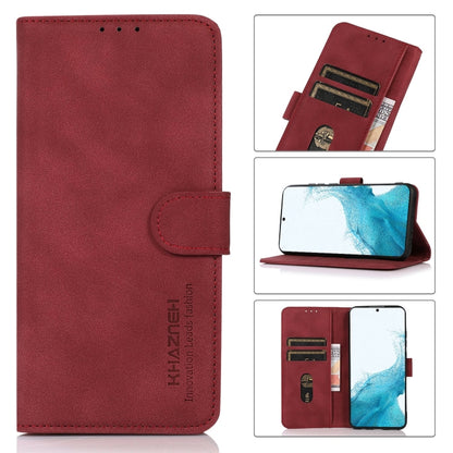 KHAZNEH Matte Texture Leather Phone Case, For Samsung Galaxy S22 5G