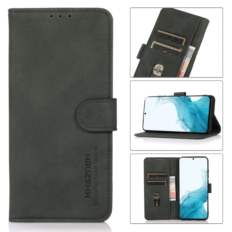 KHAZNEH Matte Texture Leather Phone Case, For Samsung Galaxy S22 5G