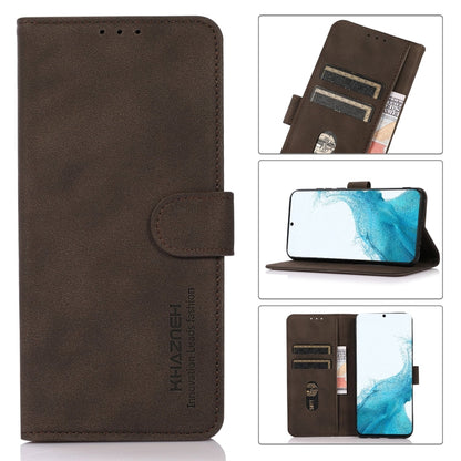 KHAZNEH Matte Texture Leather Phone Case, For Samsung Galaxy S22 5G