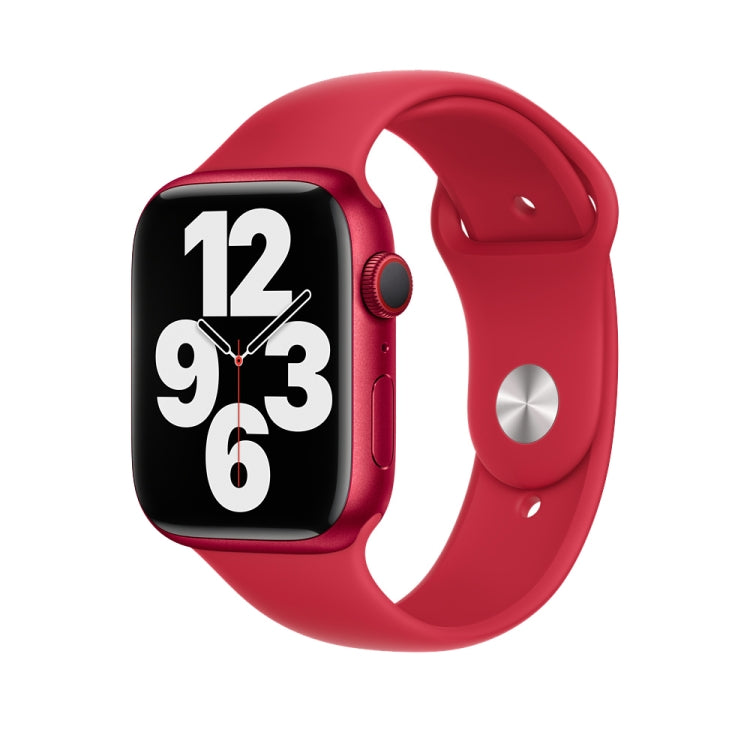 Silicone Watch Band For Apple Watch Series, For Apple Watch Series 9&8&7 41mm / SE 3&SE 2&6&SE&5&4 40mm, For Apple Watch 42mm / 41mm / 40mm / 38mm, For Apple Watch 46mm / 49mm / 45mm / 44mm                                                               ...
