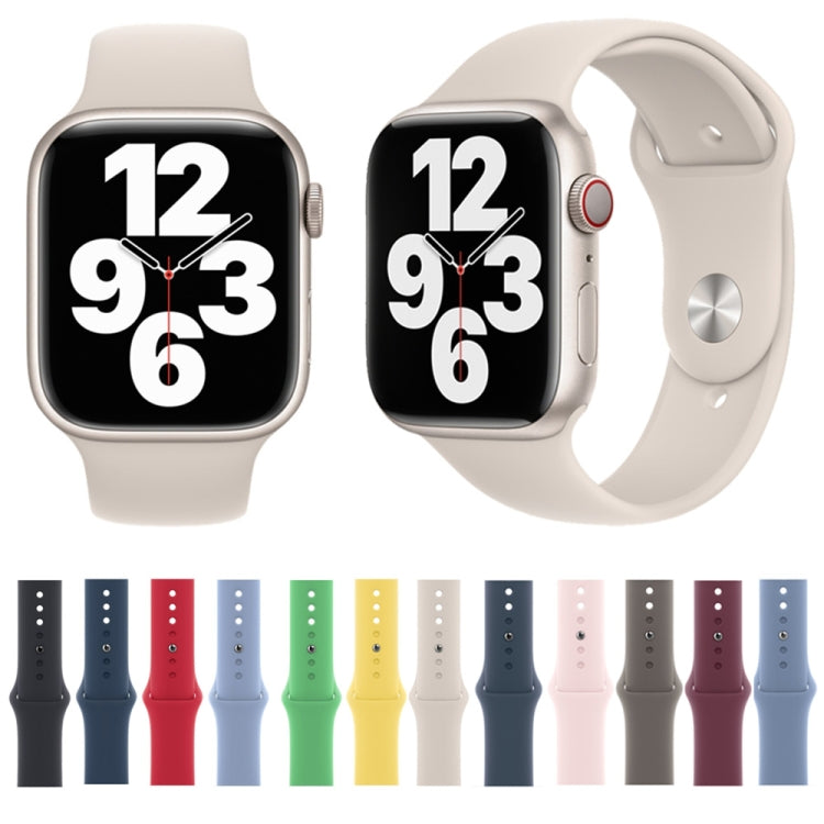Silicone Watch Band For Apple Watch Series, For Apple Watch Series 9&8&7 41mm / SE 3&SE 2&6&SE&5&4 40mm, For Apple Watch 42mm / 41mm / 40mm / 38mm, For Apple Watch 46mm / 49mm / 45mm / 44mm                                                               ...