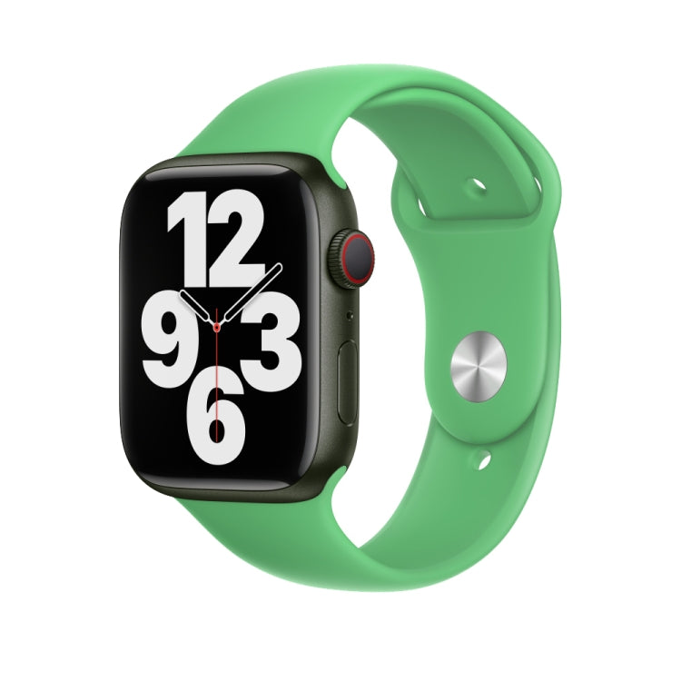 Silicone Watch Band For Apple Watch Series, For Apple Watch Series 9&8&7 41mm / SE 3&SE 2&6&SE&5&4 40mm, For Apple Watch 42mm / 41mm / 40mm / 38mm, For Apple Watch 46mm / 49mm / 45mm / 44mm                                                               ...