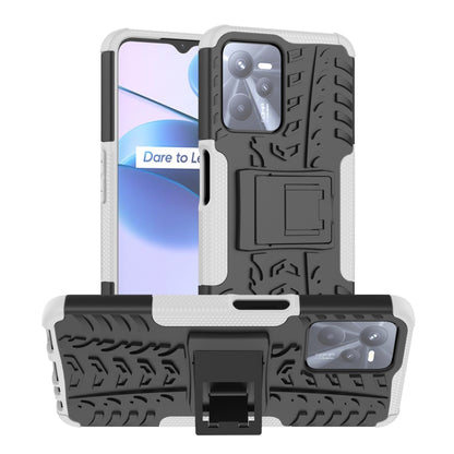 Tire Texture TPU + PC Phone Case with Holder, For OPPO Realme C21Y, For Motorola Moto G22/E32, For OPPO Realme C35, For vivo Y75 / Y55 / T1 5G, For Samsung Galaxy M23 / F23 5G, For Nokia G21 4G