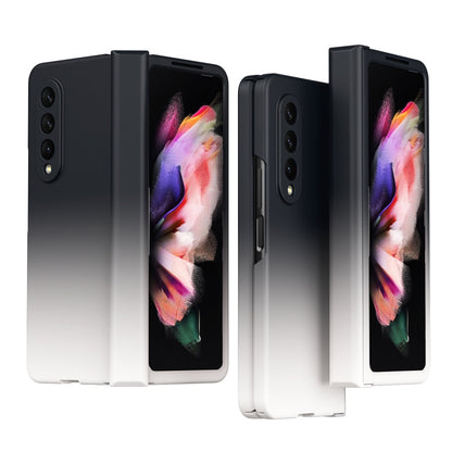 Gradient Color Hinge Flip Phone Case, For Samsung Galaxy Z Fold3 5G Without Film, For Samsung Galaxy Z Fold3 5G With Film