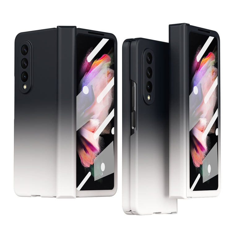 Gradient Color Hinge Flip Phone Case, For Samsung Galaxy Z Fold3 5G Without Film, For Samsung Galaxy Z Fold3 5G With Film