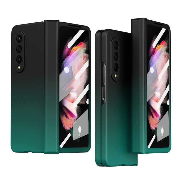 Gradient Color Hinge Flip Phone Case, For Samsung Galaxy Z Fold3 5G Without Film, For Samsung Galaxy Z Fold3 5G With Film