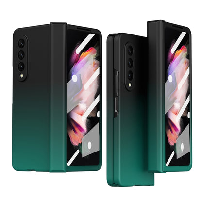 Gradient Color Hinge Flip Phone Case, For Samsung Galaxy Z Fold3 5G Without Film, For Samsung Galaxy Z Fold3 5G With Film