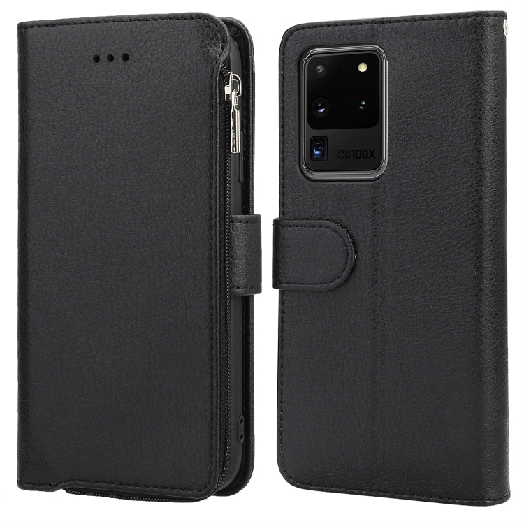 Microfiber Zipper Horizontal Flip Leather Case, For Samsung Galaxy S20 Ultra, For Samsung Galaxy S22 Ultra 5G, For Samsung Galaxy S21+ 5G, For Samsung Galaxy S21 Ultra 5G, For Samsung Galaxy Note20, For Samsung Galaxy A21s