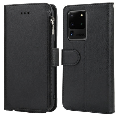 Microfiber Zipper Horizontal Flip Leather Case, For Samsung Galaxy S20 Ultra, For Samsung Galaxy S22 Ultra 5G, For Samsung Galaxy S21+ 5G, For Samsung Galaxy S21 Ultra 5G, For Samsung Galaxy Note20, For Samsung Galaxy A21s