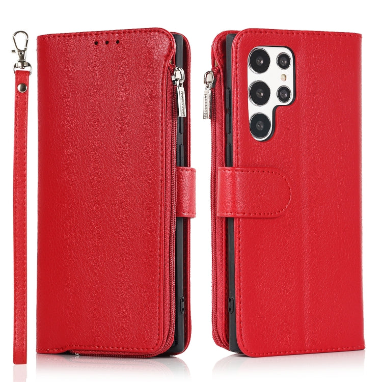Microfiber Zipper Horizontal Flip Leather Case, For Samsung Galaxy S20 Ultra, For Samsung Galaxy S22 Ultra 5G, For Samsung Galaxy S21+ 5G, For Samsung Galaxy S21 Ultra 5G, For Samsung Galaxy Note20, For Samsung Galaxy A21s