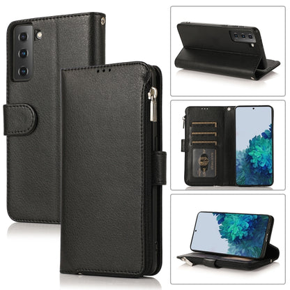 Microfiber Zipper Horizontal Flip Leather Case, For Samsung Galaxy S20 Ultra, For Samsung Galaxy S22 Ultra 5G, For Samsung Galaxy S21+ 5G, For Samsung Galaxy S21 Ultra 5G, For Samsung Galaxy Note20, For Samsung Galaxy A21s