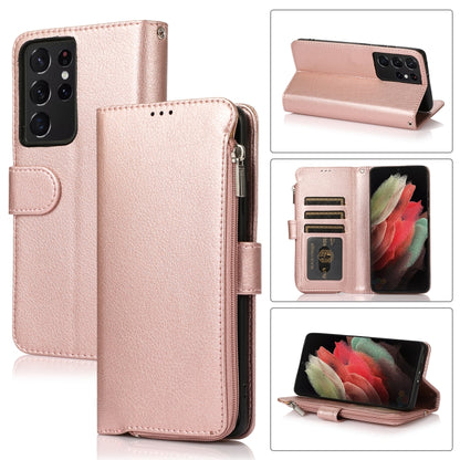 Microfiber Zipper Horizontal Flip Leather Case, For Samsung Galaxy S20 Ultra, For Samsung Galaxy S22 Ultra 5G, For Samsung Galaxy S21+ 5G, For Samsung Galaxy S21 Ultra 5G, For Samsung Galaxy Note20, For Samsung Galaxy A21s