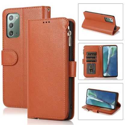 Microfiber Zipper Horizontal Flip Leather Case, For Samsung Galaxy S20 Ultra, For Samsung Galaxy S22 Ultra 5G, For Samsung Galaxy S21+ 5G, For Samsung Galaxy S21 Ultra 5G, For Samsung Galaxy Note20, For Samsung Galaxy A21s