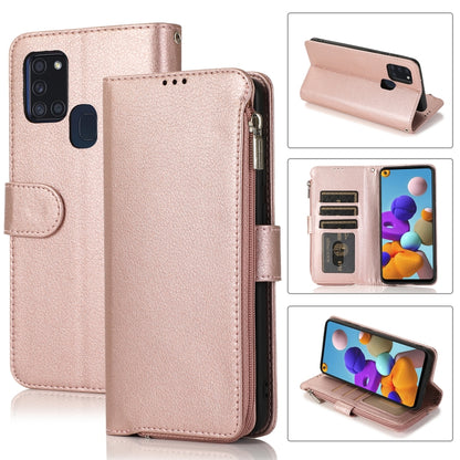 Microfiber Zipper Horizontal Flip Leather Case, For Samsung Galaxy S20 Ultra, For Samsung Galaxy S22 Ultra 5G, For Samsung Galaxy S21+ 5G, For Samsung Galaxy S21 Ultra 5G, For Samsung Galaxy Note20, For Samsung Galaxy A21s
