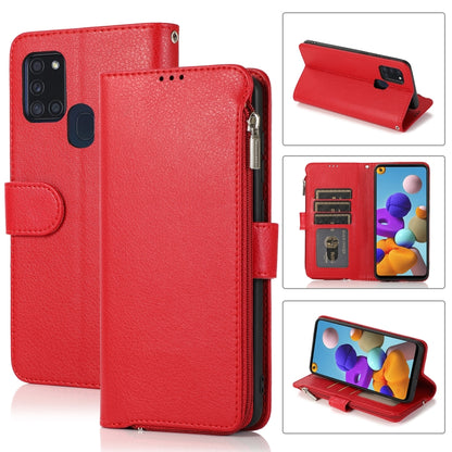 Microfiber Zipper Horizontal Flip Leather Case, For Samsung Galaxy S20 Ultra, For Samsung Galaxy S22 Ultra 5G, For Samsung Galaxy S21+ 5G, For Samsung Galaxy S21 Ultra 5G, For Samsung Galaxy Note20, For Samsung Galaxy A21s