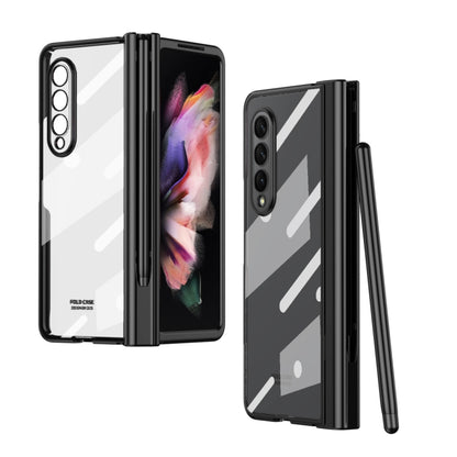 Electroplating Hinge Phone Case with Stylus, For Samsung Galaxy Z Fold3 5G