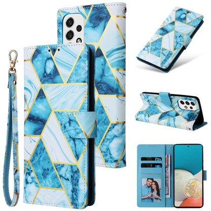 Marble Bronzing Stitching Leather Phone Case, For Samsung Galaxy S22 5G, For Samsung Galaxy S22+ 5G, For Samsung Galaxy S22 Ultra 5G, For Samsung Galaxy A13 5G, For Samsung Galaxy A33 5G, For Samsung Galaxy A53 5G