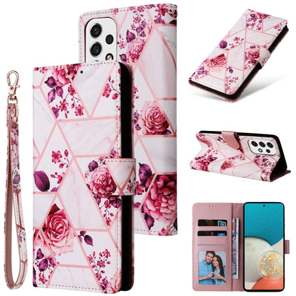 Marble Bronzing Stitching Leather Phone Case, For Samsung Galaxy S22 5G, For Samsung Galaxy S22+ 5G, For Samsung Galaxy S22 Ultra 5G, For Samsung Galaxy A13 5G, For Samsung Galaxy A33 5G, For Samsung Galaxy A53 5G