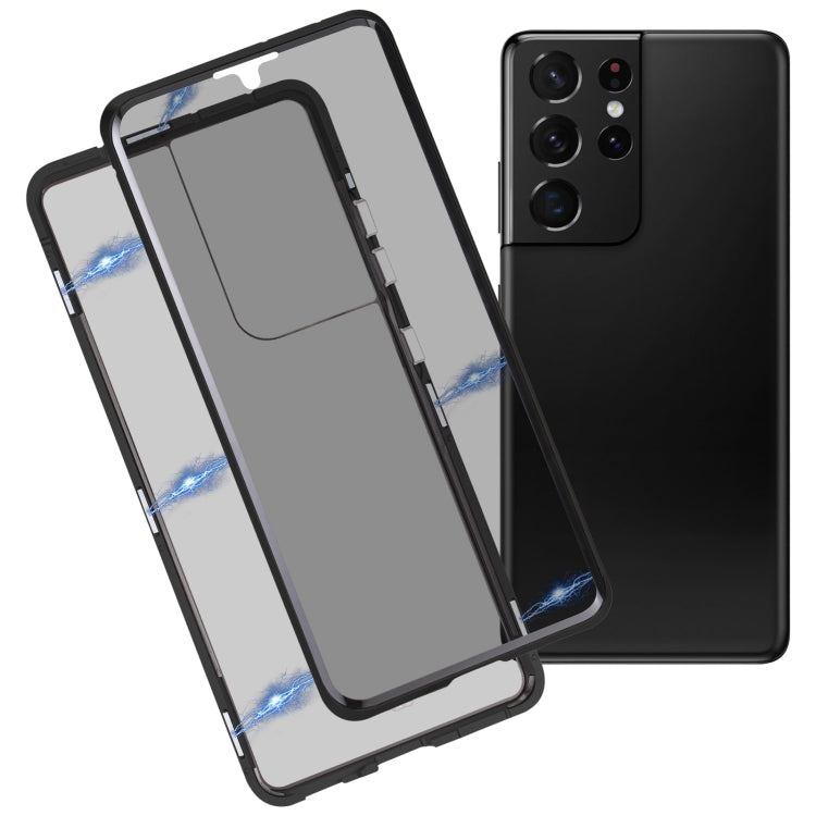 Anti-peeping Magnetic Double-sided Tempered Glass Phone Case, For Samsung Galaxy S21 5G, For Samsung Galaxy S21+ 5G, For Samsung Galaxy S21 Ultra 5G