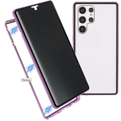 Anti-peeping Magnetic Double-sided Tempered Glass Phone Case, For Samsung Galaxy S22 Ultra 5G