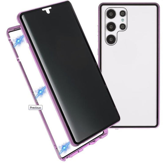 Anti-peeping Magnetic Double-sided Tempered Glass Phone Case, For Samsung Galaxy S22 Ultra 5G