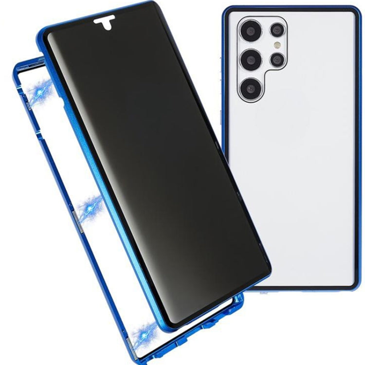 Anti-peeping Magnetic Double-sided Tempered Glass Phone Case, For Samsung Galaxy S22 Ultra 5G