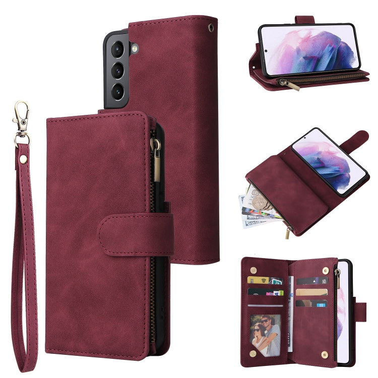 Multifunctional Frosted Zipper Wallet Leather Phone Case, For Samsung Galaxy S22+ 5G, For Samsung Galaxy A03s 166.5mm, For Samsung Galaxy A13 5G, For Samsung Galaxy A33 5G, For Samsung Galaxy A53 5G, For Xiaomi Redmi Note 11 Pro China                  ...
