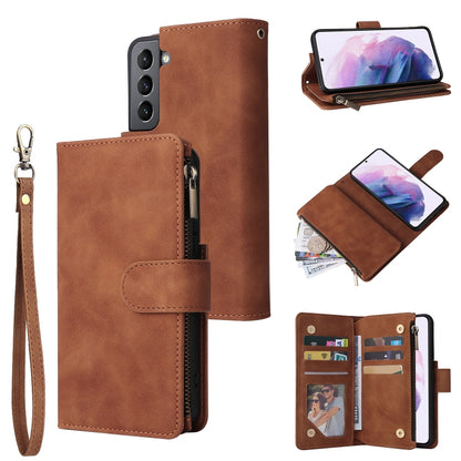 Multifunctional Frosted Zipper Wallet Leather Phone Case, For Samsung Galaxy S22+ 5G, For Samsung Galaxy A03s 166.5mm, For Samsung Galaxy A13 5G, For Samsung Galaxy A33 5G, For Samsung Galaxy A53 5G, For Xiaomi Redmi Note 11 Pro China                  ...