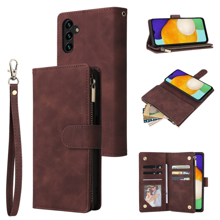 Multifunctional Frosted Zipper Wallet Leather Phone Case, For Samsung Galaxy S22+ 5G, For Samsung Galaxy A03s 166.5mm, For Samsung Galaxy A13 5G, For Samsung Galaxy A33 5G, For Samsung Galaxy A53 5G, For Xiaomi Redmi Note 11 Pro China                  ...