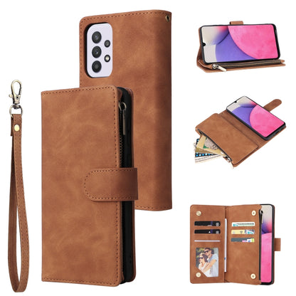 Multifunctional Frosted Zipper Wallet Leather Phone Case, For Samsung Galaxy S22+ 5G, For Samsung Galaxy A03s 166.5mm, For Samsung Galaxy A13 5G, For Samsung Galaxy A33 5G, For Samsung Galaxy A53 5G, For Xiaomi Redmi Note 11 Pro China                  ...