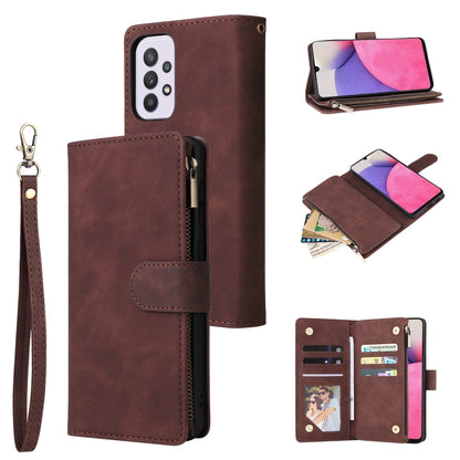 Multifunctional Frosted Zipper Wallet Leather Phone Case, For Samsung Galaxy S22+ 5G, For Samsung Galaxy A03s 166.5mm, For Samsung Galaxy A13 5G, For Samsung Galaxy A33 5G, For Samsung Galaxy A53 5G, For Xiaomi Redmi Note 11 Pro China                  ...