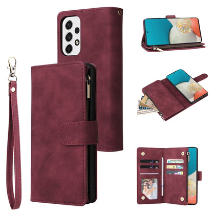 Multifunctional Frosted Zipper Wallet Leather Phone Case, For Samsung Galaxy S22+ 5G, For Samsung Galaxy A03s 166.5mm, For Samsung Galaxy A13 5G, For Samsung Galaxy A33 5G, For Samsung Galaxy A53 5G, For Xiaomi Redmi Note 11 Pro China                  ...