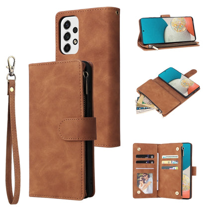 Multifunctional Frosted Zipper Wallet Leather Phone Case, For Samsung Galaxy S22+ 5G, For Samsung Galaxy A03s 166.5mm, For Samsung Galaxy A13 5G, For Samsung Galaxy A33 5G, For Samsung Galaxy A53 5G, For Xiaomi Redmi Note 11 Pro China                  ...