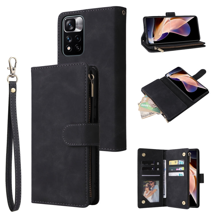 Multifunctional Frosted Zipper Wallet Leather Phone Case, For Samsung Galaxy S22+ 5G, For Samsung Galaxy A03s 166.5mm, For Samsung Galaxy A13 5G, For Samsung Galaxy A33 5G, For Samsung Galaxy A53 5G, For Xiaomi Redmi Note 11 Pro China                  ...