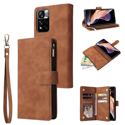 Multifunctional Frosted Zipper Wallet Leather Phone Case, For Samsung Galaxy S22+ 5G, For Samsung Galaxy A03s 166.5mm, For Samsung Galaxy A13 5G, For Samsung Galaxy A33 5G, For Samsung Galaxy A53 5G, For Xiaomi Redmi Note 11 Pro China                  ...