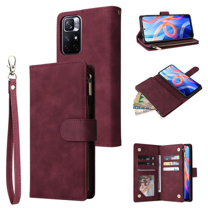 Multifunctional Frosted Zipper Wallet Leather Phone Case, For Samsung Galaxy S22+ 5G, For Samsung Galaxy A03s 166.5mm, For Samsung Galaxy A13 5G, For Samsung Galaxy A33 5G, For Samsung Galaxy A53 5G, For Xiaomi Redmi Note 11 Pro China                  ...