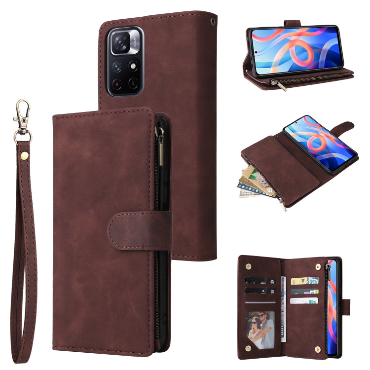 Multifunctional Frosted Zipper Wallet Leather Phone Case, For Samsung Galaxy S22+ 5G, For Samsung Galaxy A03s 166.5mm, For Samsung Galaxy A13 5G, For Samsung Galaxy A33 5G, For Samsung Galaxy A53 5G, For Xiaomi Redmi Note 11 Pro China                  ...
