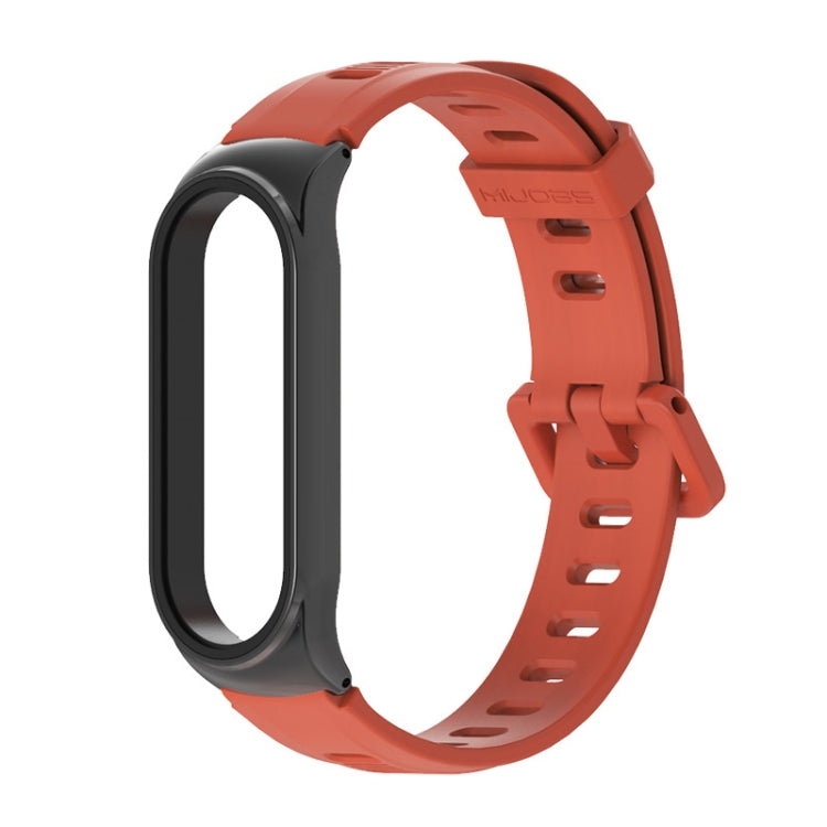 For Xiaomi Mi Band 6 / 5 Mijobs Flat Hole Silicone Watch Band, CS Case, GT Case, Plus Case, TF Case