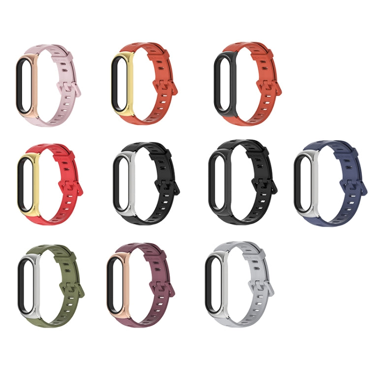 For Xiaomi Mi Band 6 / 5 Mijobs Flat Hole Silicone Watch Band, CS Case, GT Case, Plus Case, TF Case