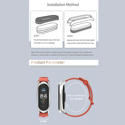For Xiaomi Mi Band 6 / 5 Mijobs Flat Hole Silicone Watch Band, CS Case, GT Case, Plus Case, TF Case